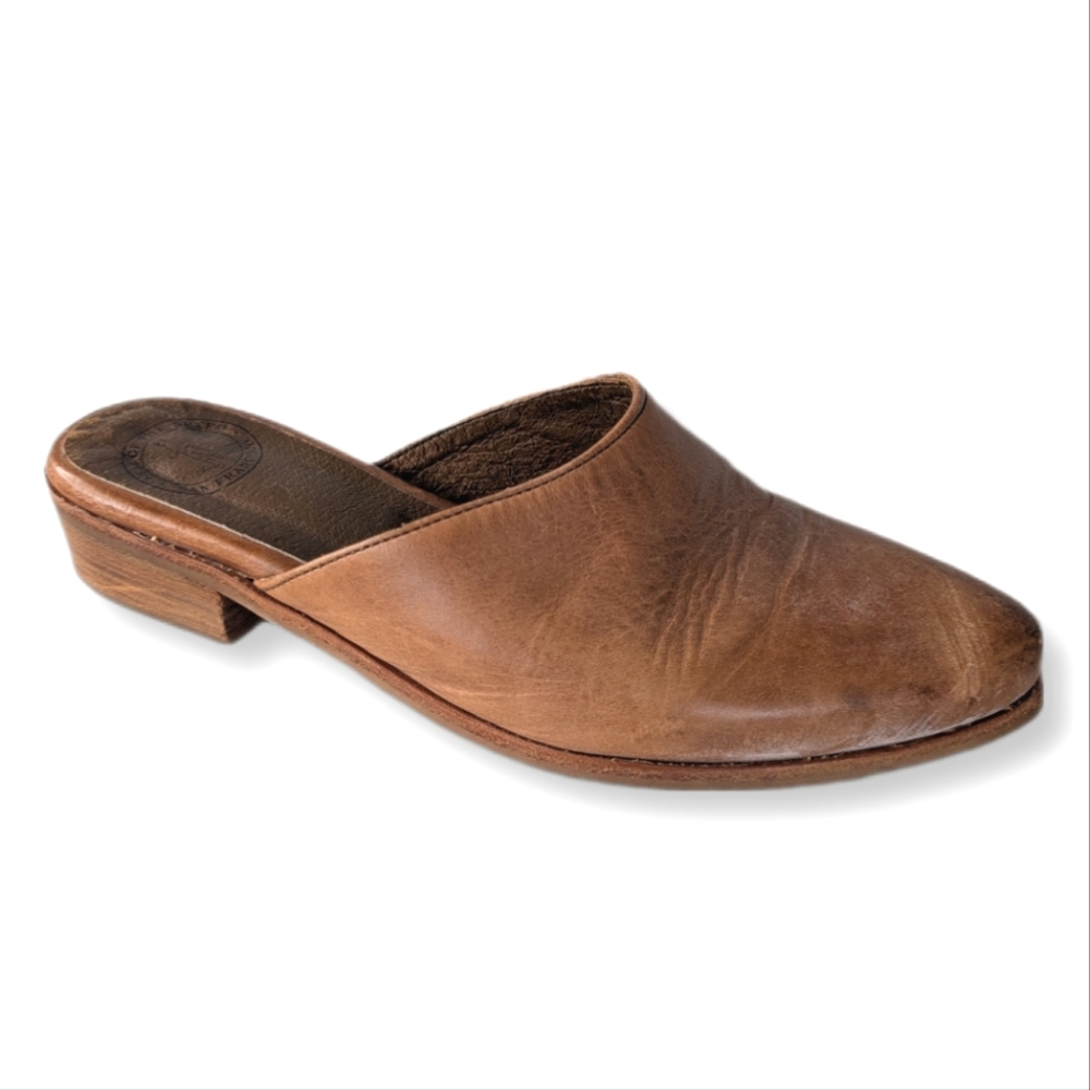 Sutro San Francisco Footwear Women's Brown Leather Handcrafted Slip On Mules